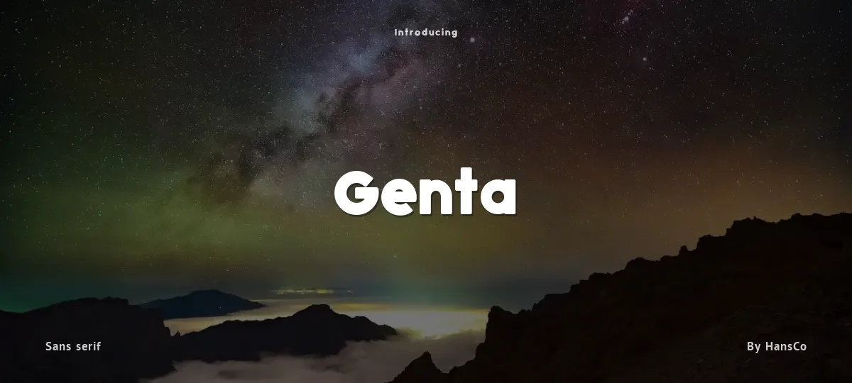 Genta font preview