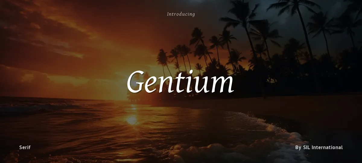 Gentium font preview
