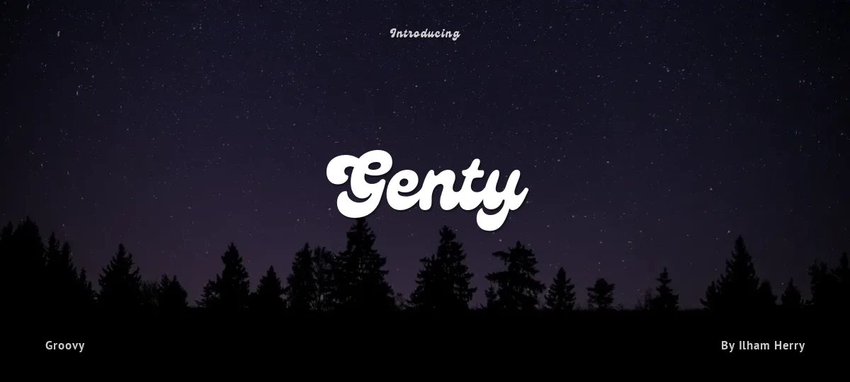 Genty font preview