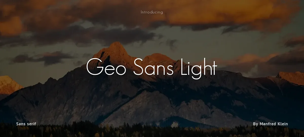 Geo Sans Light font preview