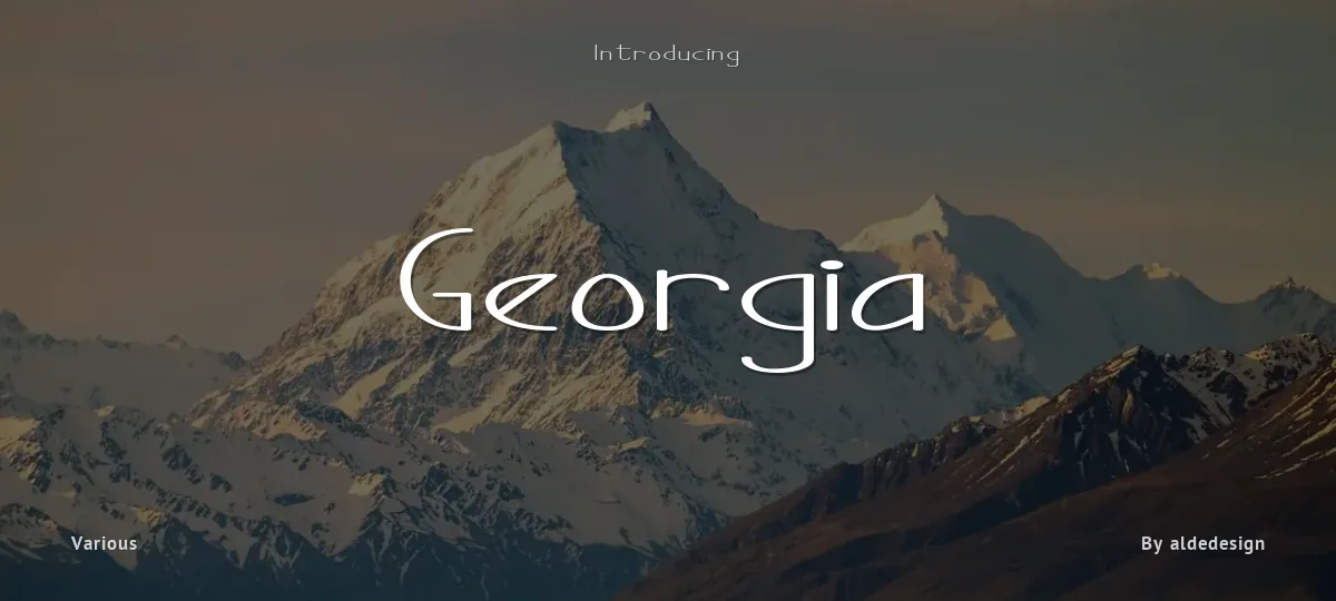 Georgia font preview
