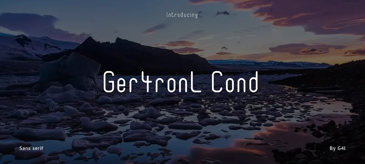 Ger4ronL Cond font preview
