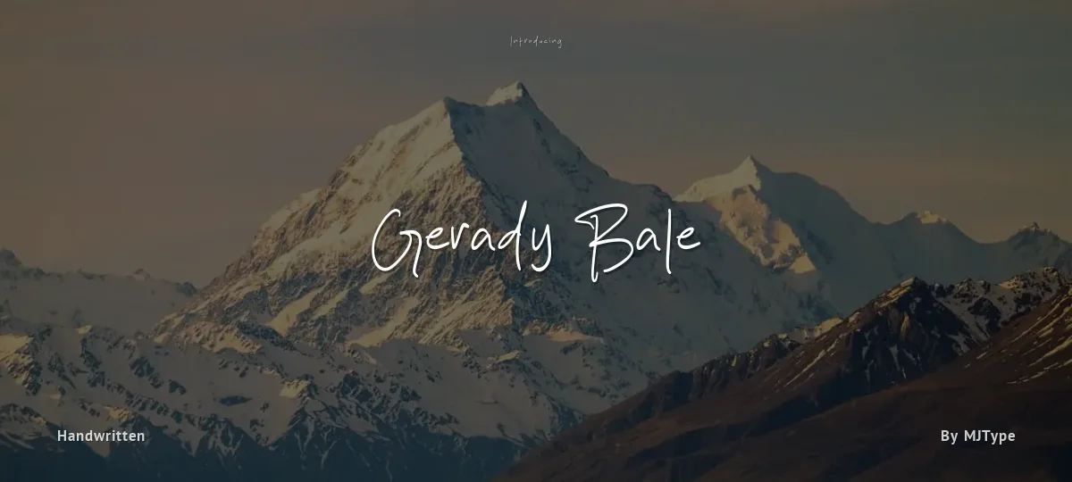 Gerady Bale font preview