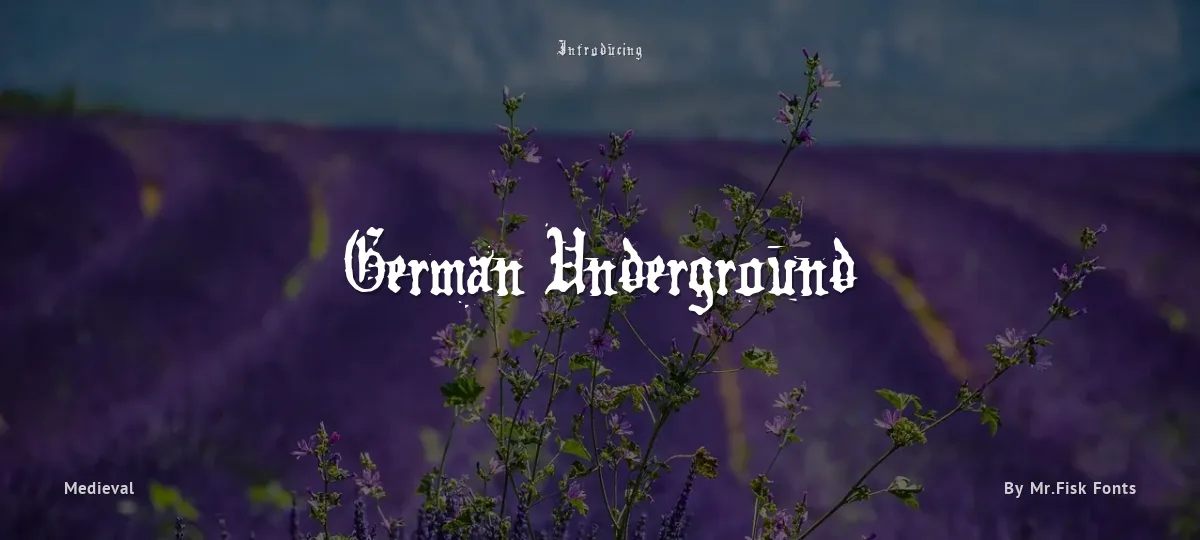 German Underground font preview