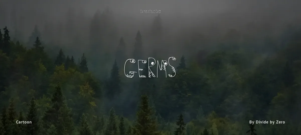 Germs font preview