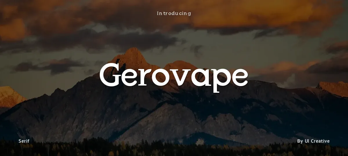 Gerovape font preview