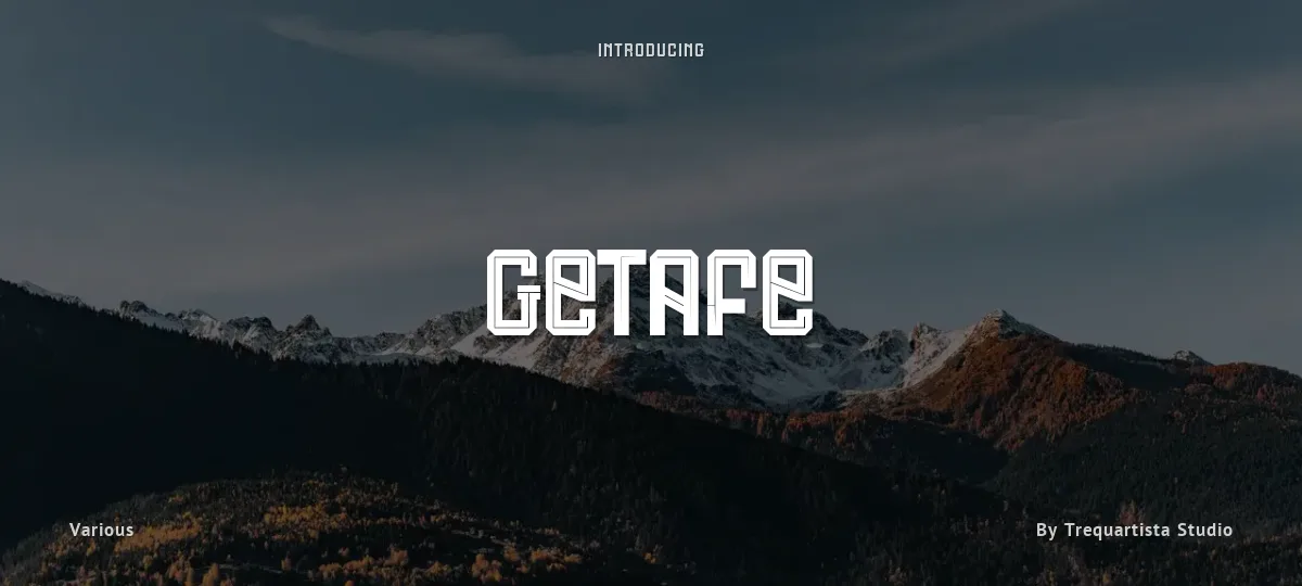 Getafe font preview