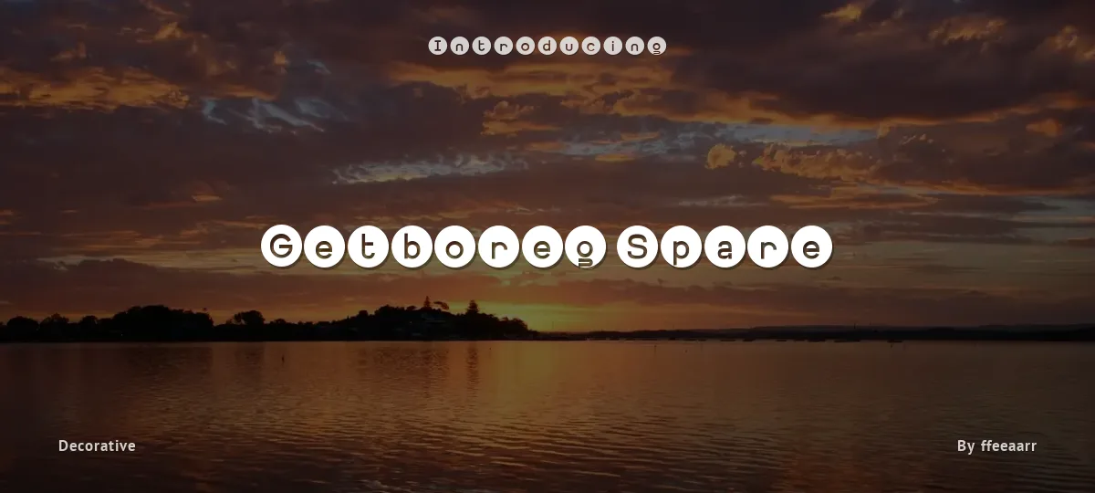 Getboreg Spare font preview