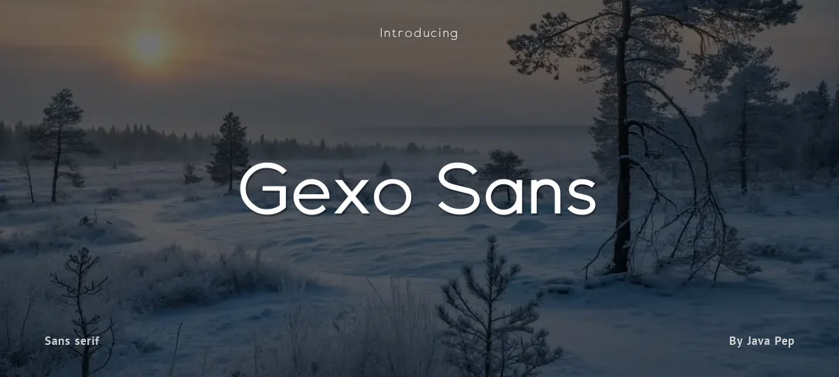 Gexo Sans font preview