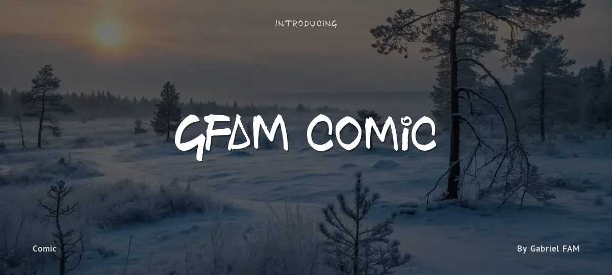 GFAM Comic font preview