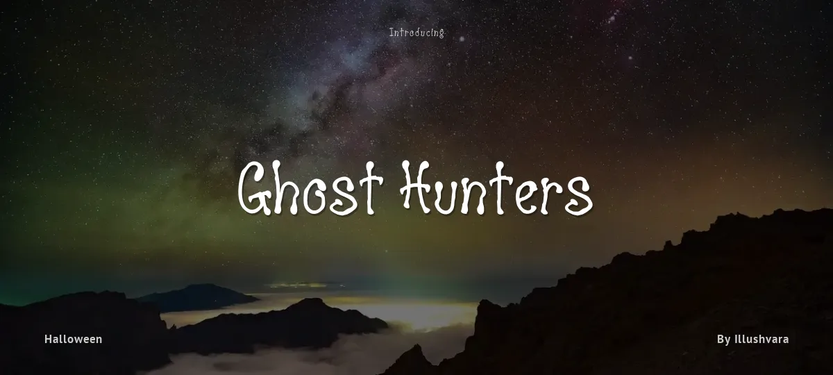 Ghost Hunters font preview