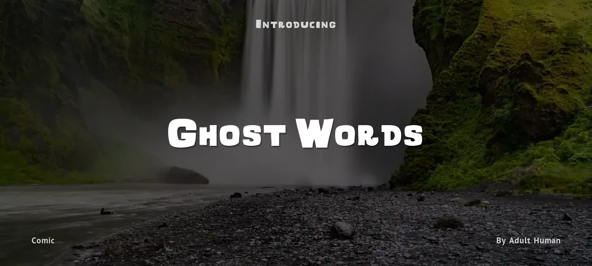 Ghost Words font preview