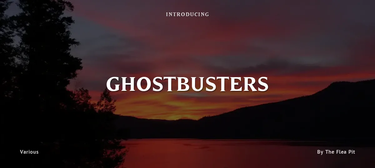 Ghostbusters font preview