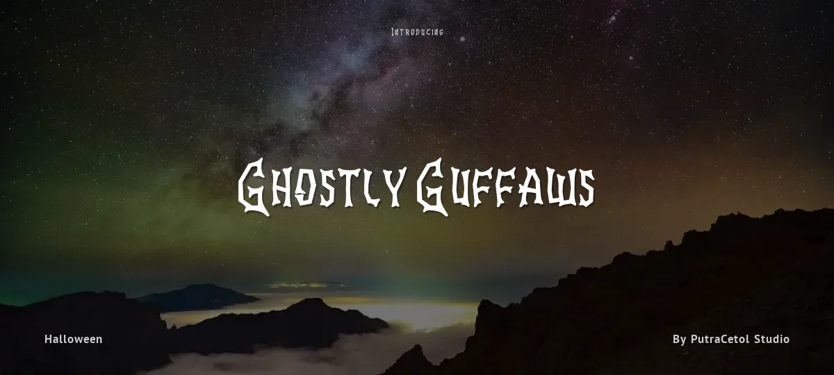 Ghostly Guffaws font preview