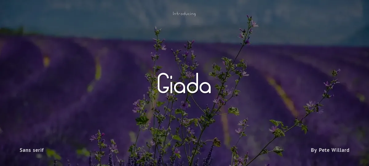Giada font preview