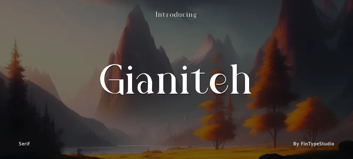 Gianiteh font preview
