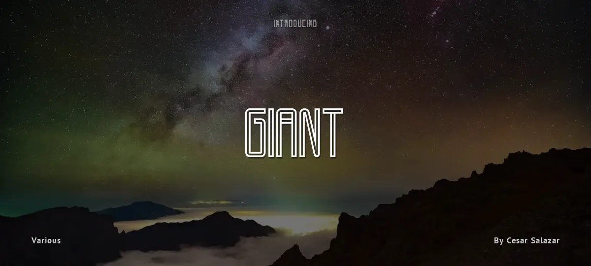 Giant font preview