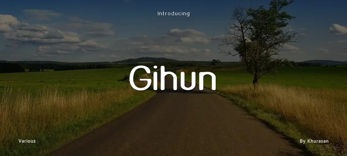 Gihun font preview
