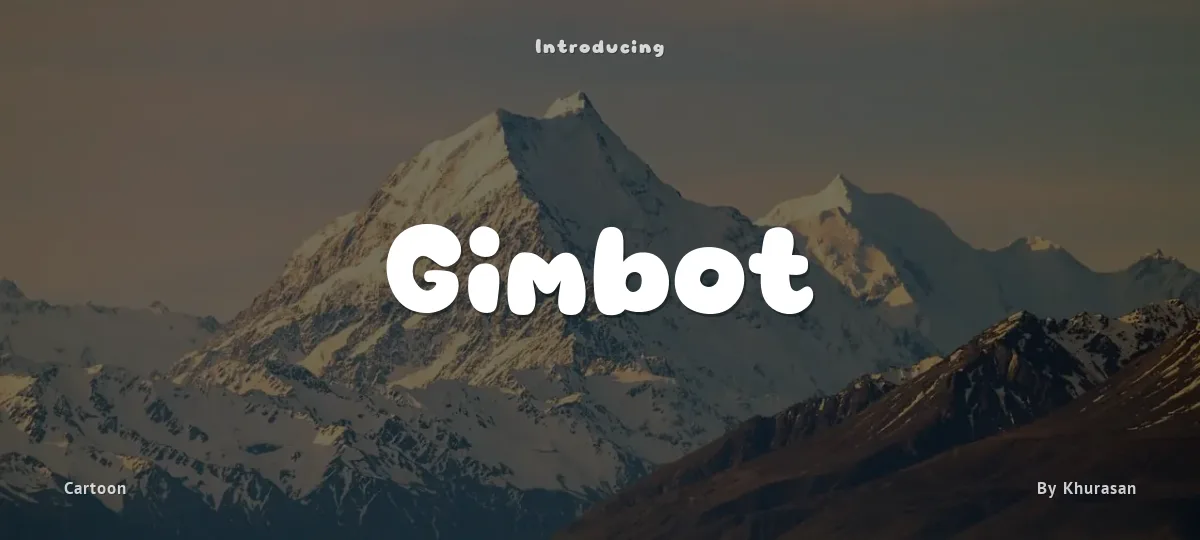 Gimbot font preview