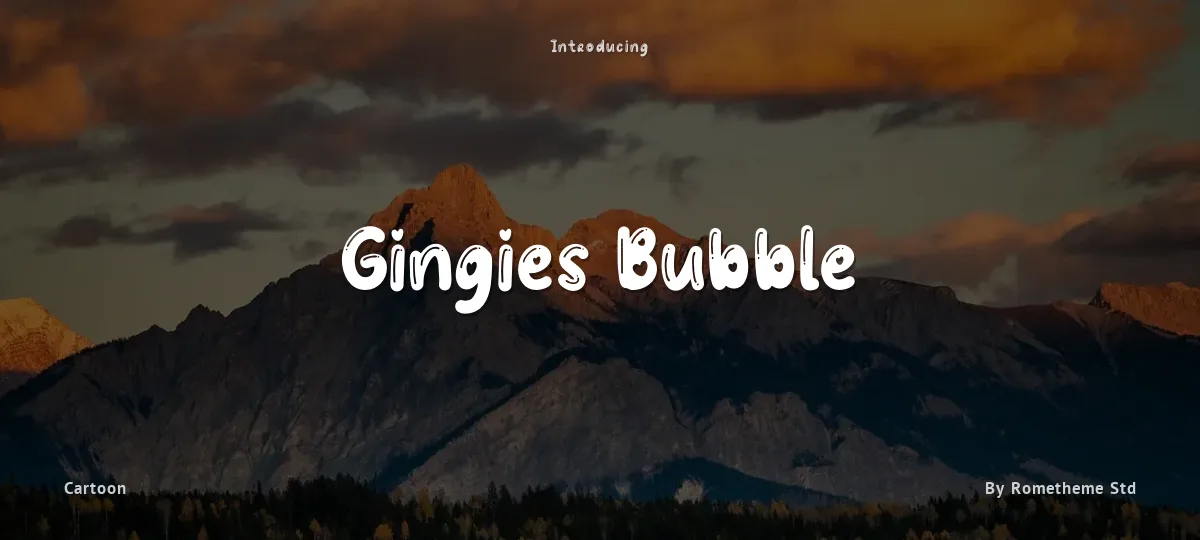 Gingies Bubble font preview