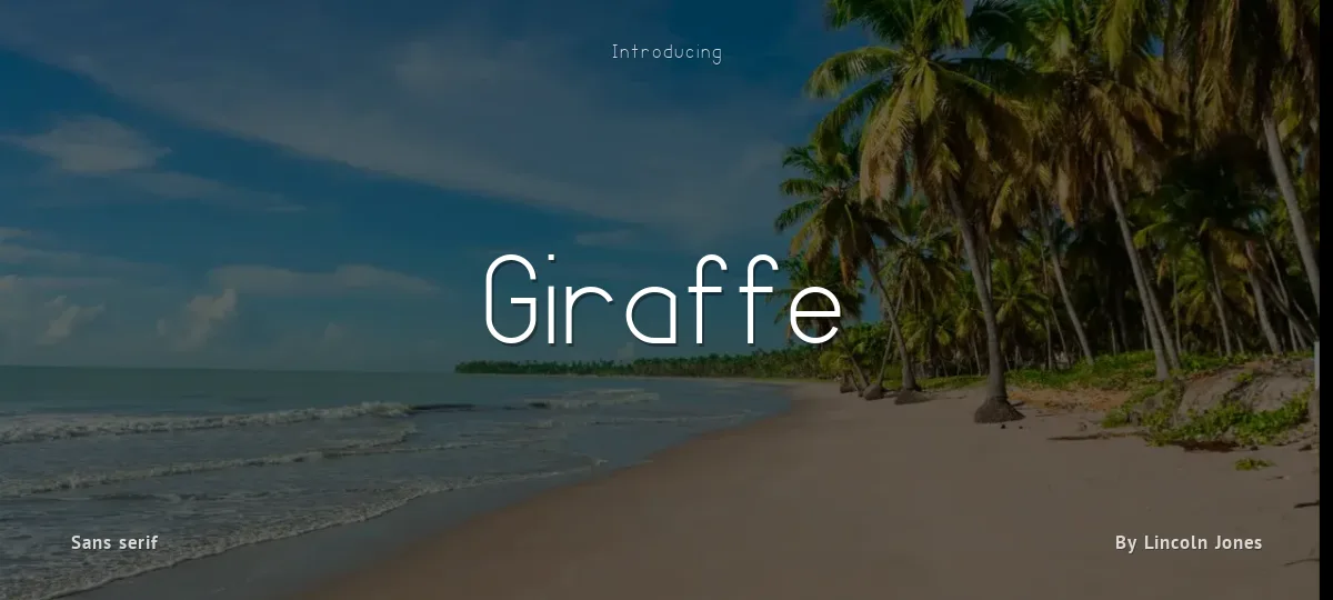 Giraffe font preview