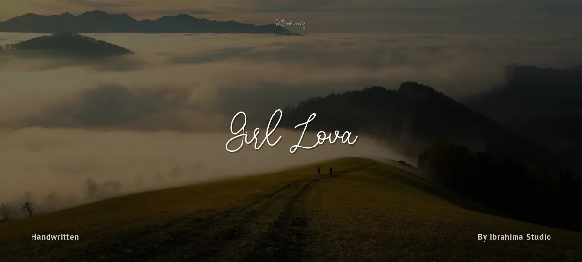 Girl Lova font preview