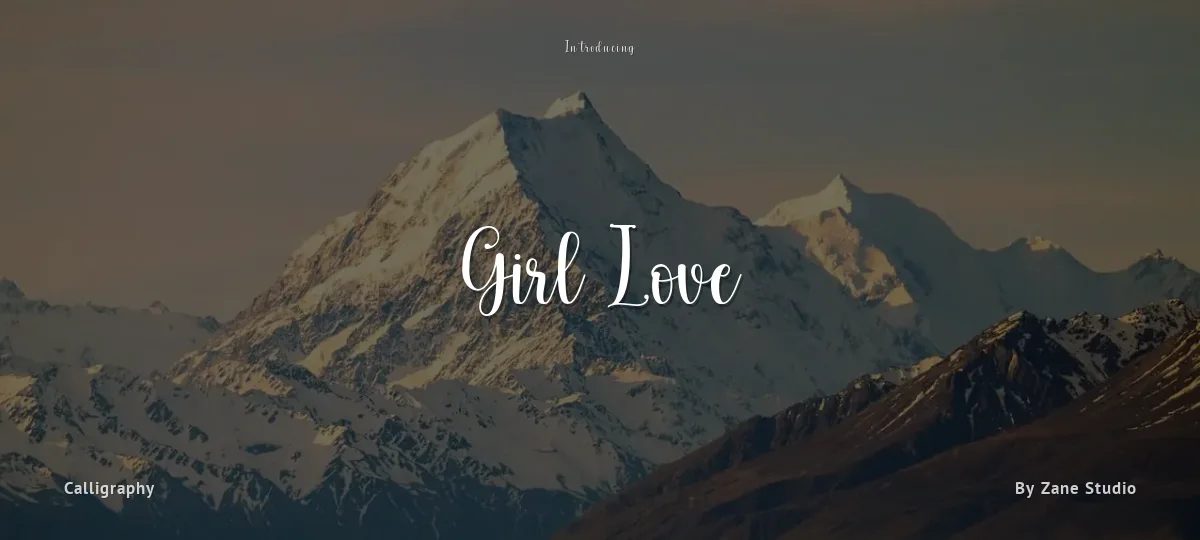 Girl Love font preview