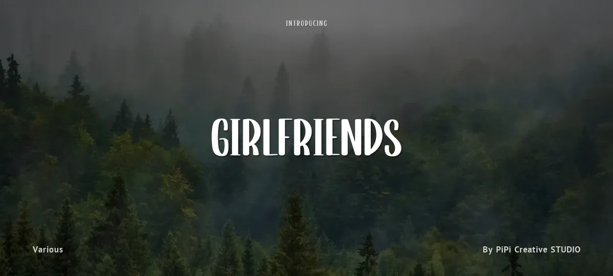 Girlfriends font preview