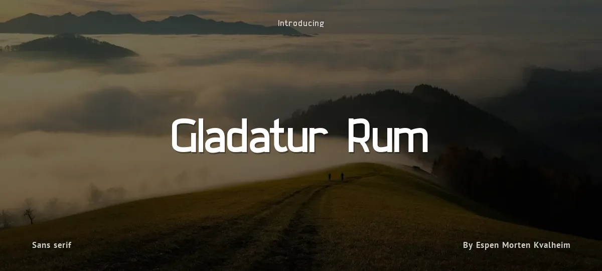 Gladatur Rum font preview