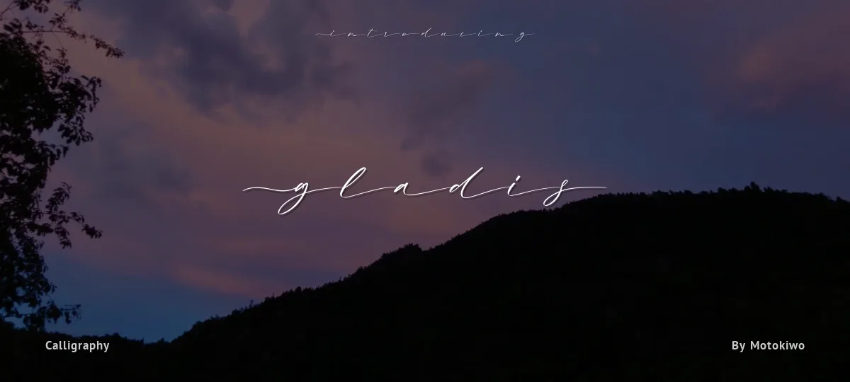 Gladis font preview