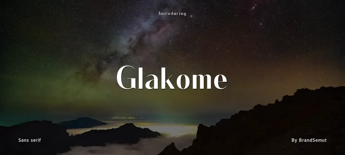 Glakome font preview