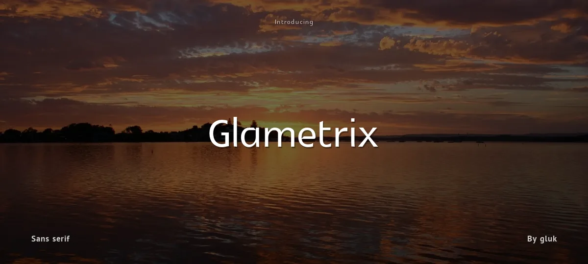 Glametrix font preview
