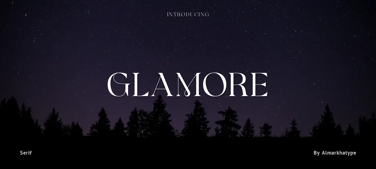 Glamore font preview