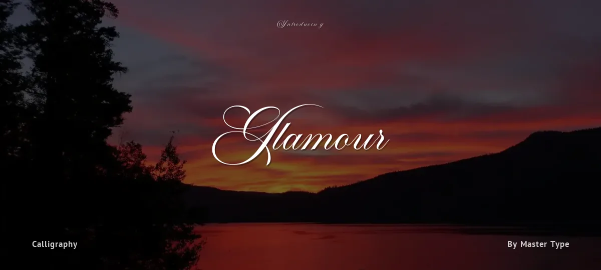 Glamour font preview