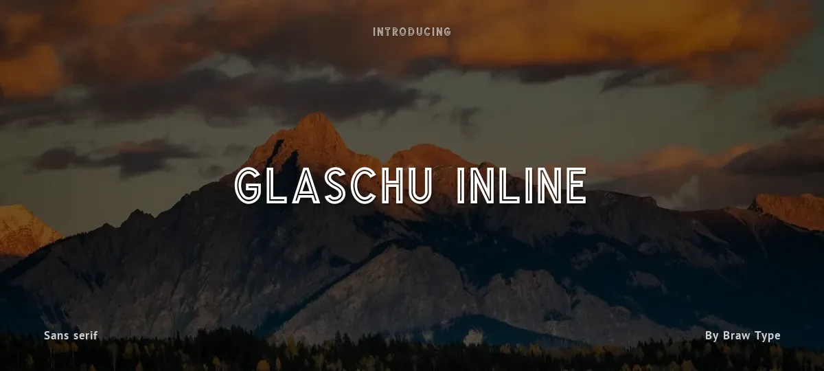 Glaschu Inline font preview