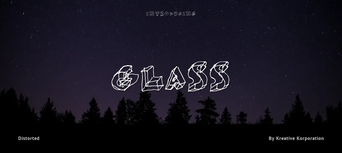 Glass font preview