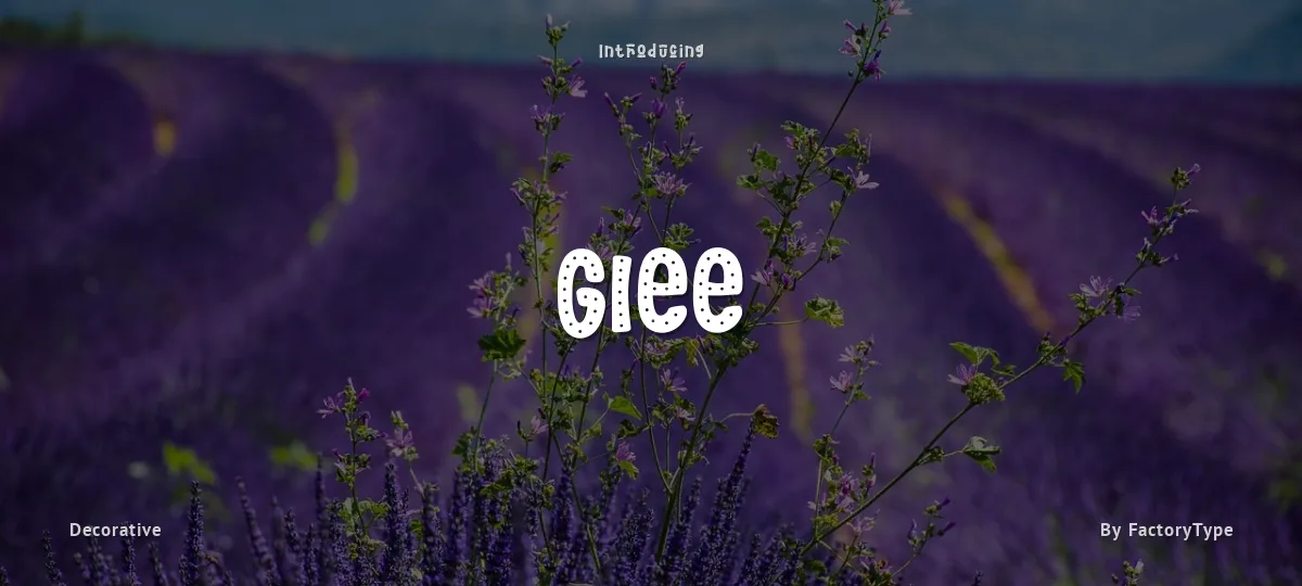Glee font preview