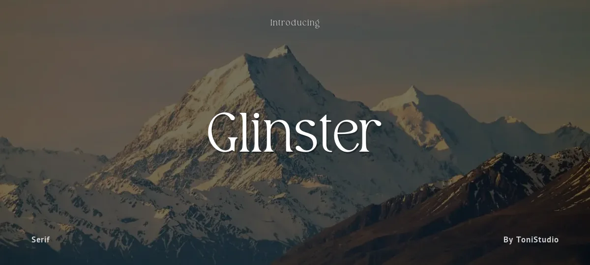Glinster font preview