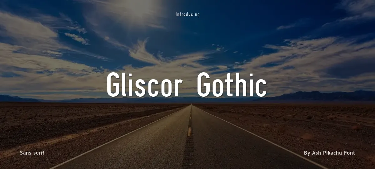Gliscor Gothic font preview