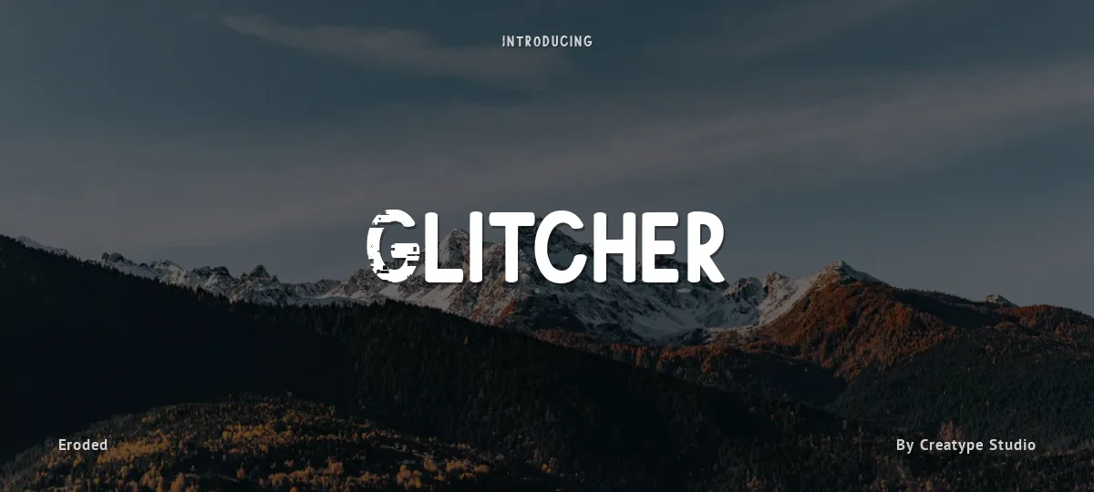 Glitcher font preview