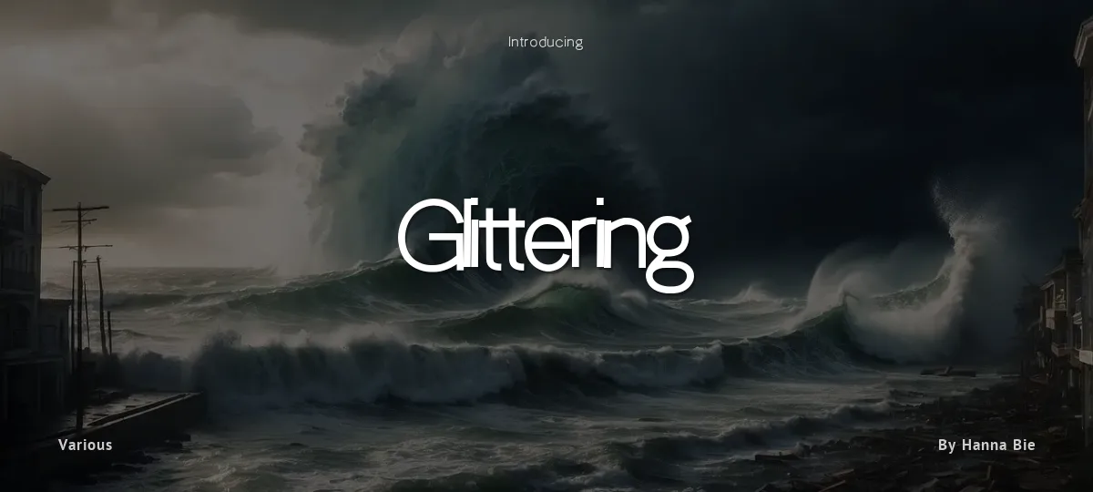 Glittering font preview