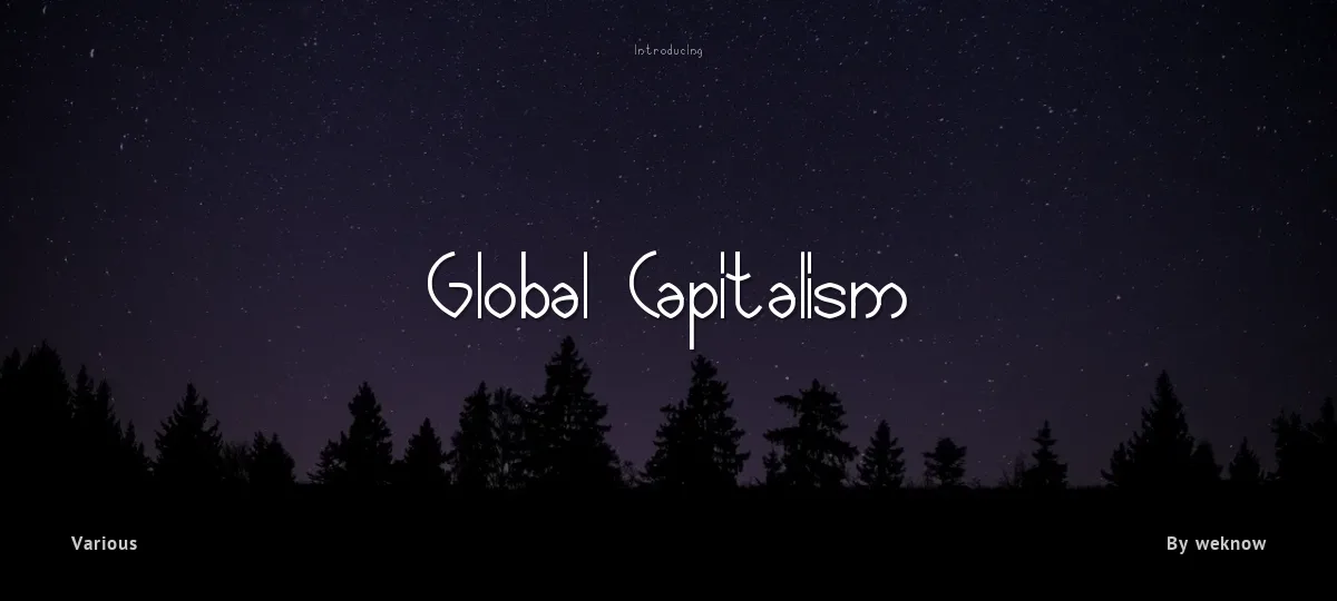Global Capitalism font preview