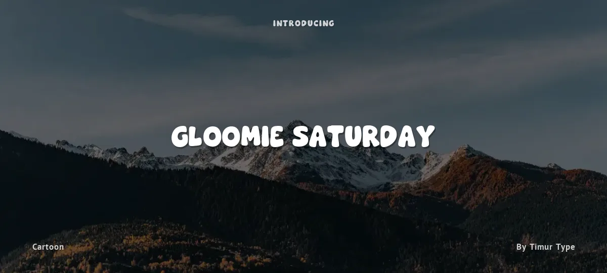 Gloomie Saturday font preview