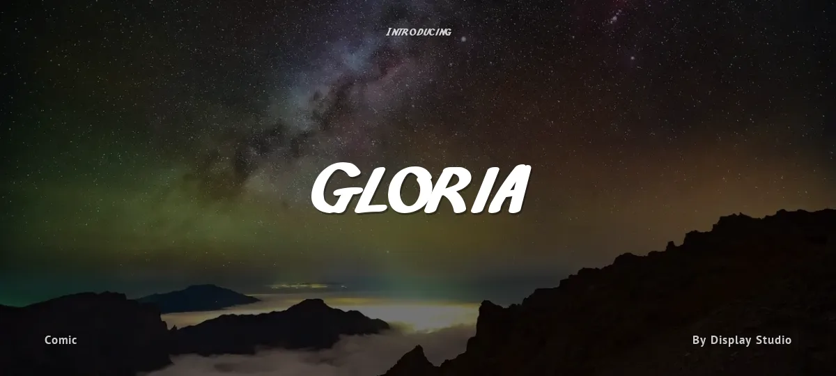 Gloria font preview