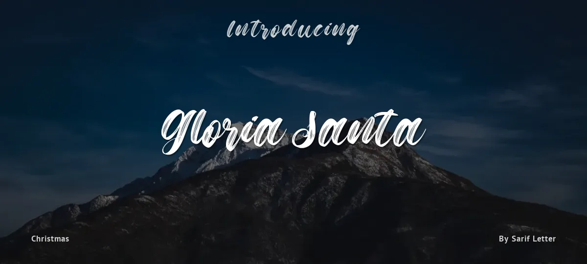 Gloria Santa font preview
