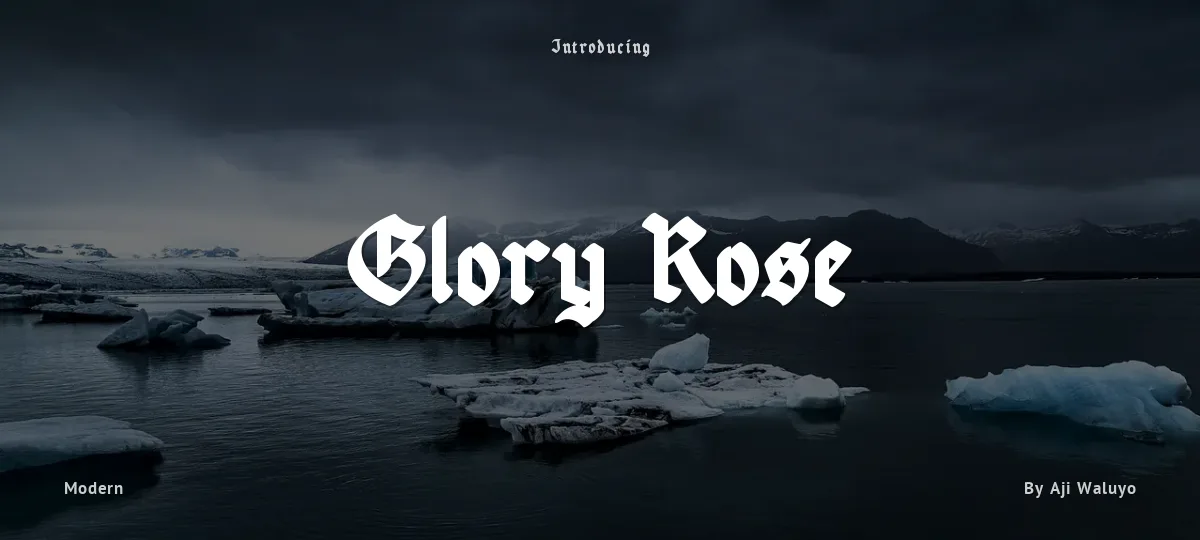 Glory Rose font preview