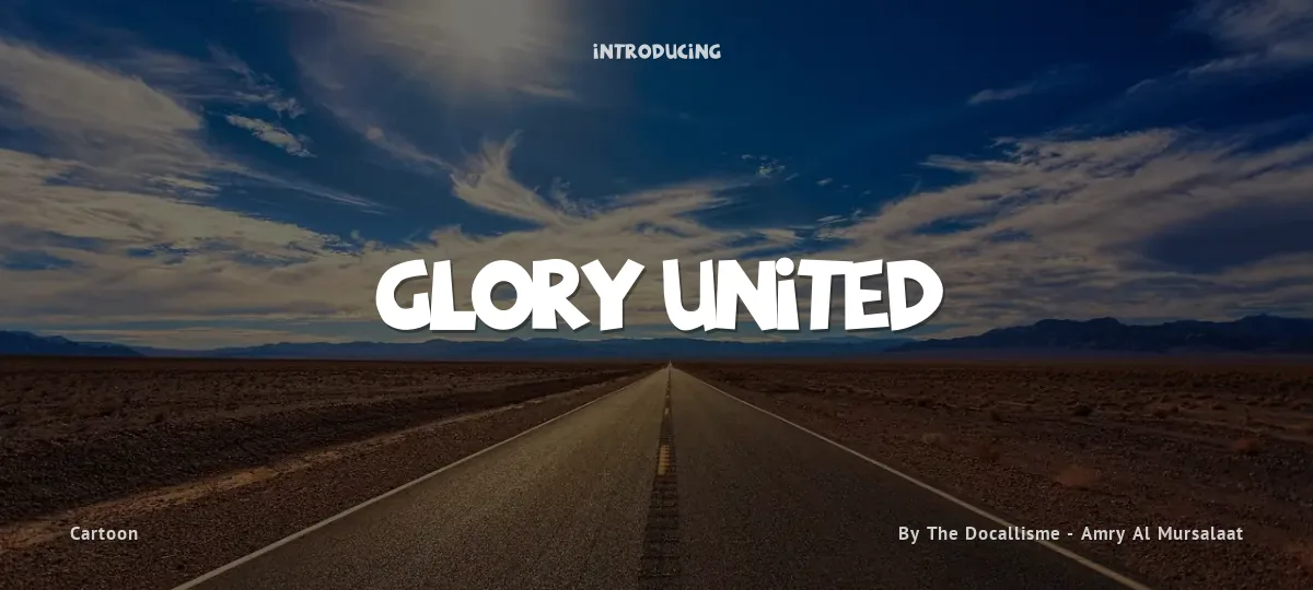 Glory United font preview