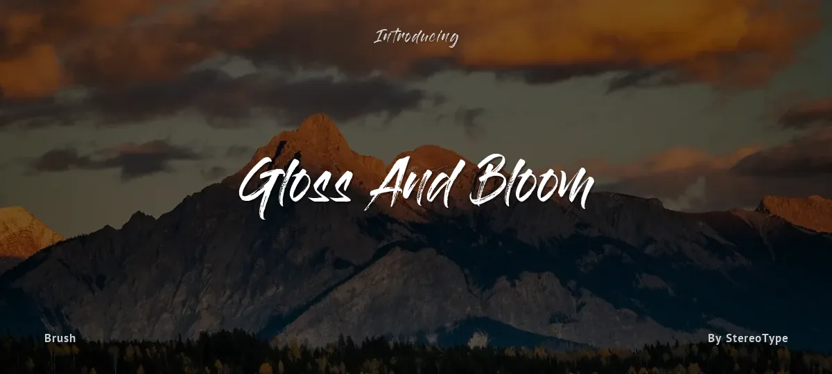 Gloss And Bloom font preview