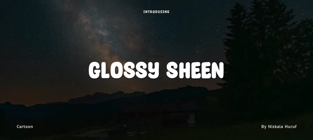 Glossy Sheen font preview
