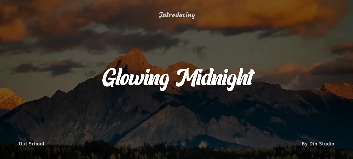 Glowing Midnight font preview